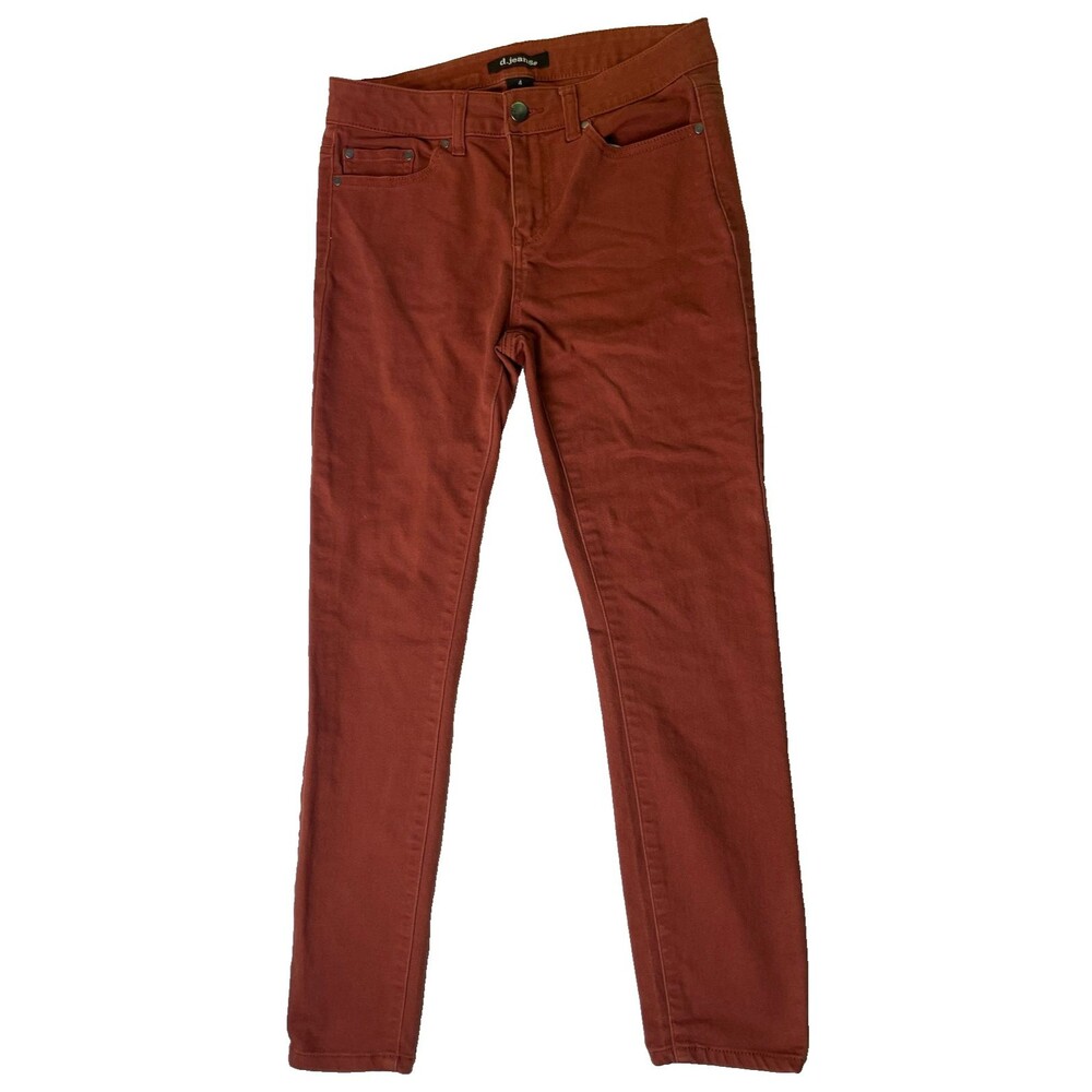 d.jeans Women’s Size 4 Rust Orange Skinny Jeans Stretch Mid Rise Ankle 25x30